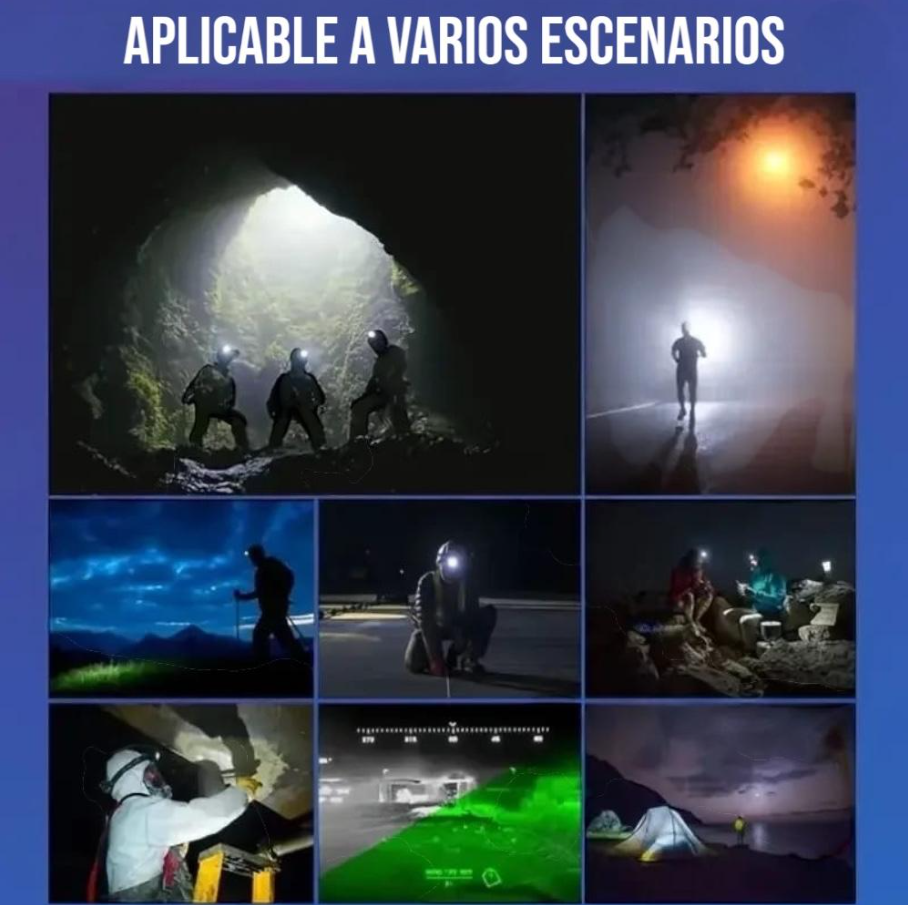 Linterna Cintillo 3 Led Frontal